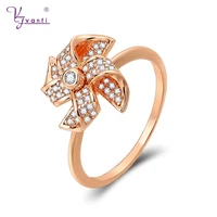 kfvanfi charm jewellery active windmill shape rings rose gold color women accessories anniversary gifts ring for girls ladies