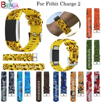 fashion multicolor silicone replacement watchband for fitbit charge 2 smart watch band bracelet wristbands strap size s l select