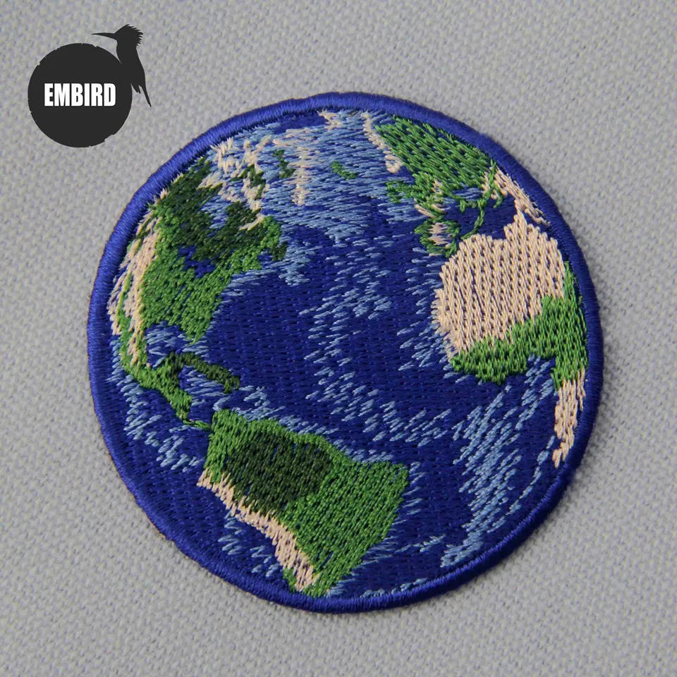 Аппликация Embird нашивки для джинсов Blue Earth DIY 3D как на картинке|applique patch|patches for jeansiron