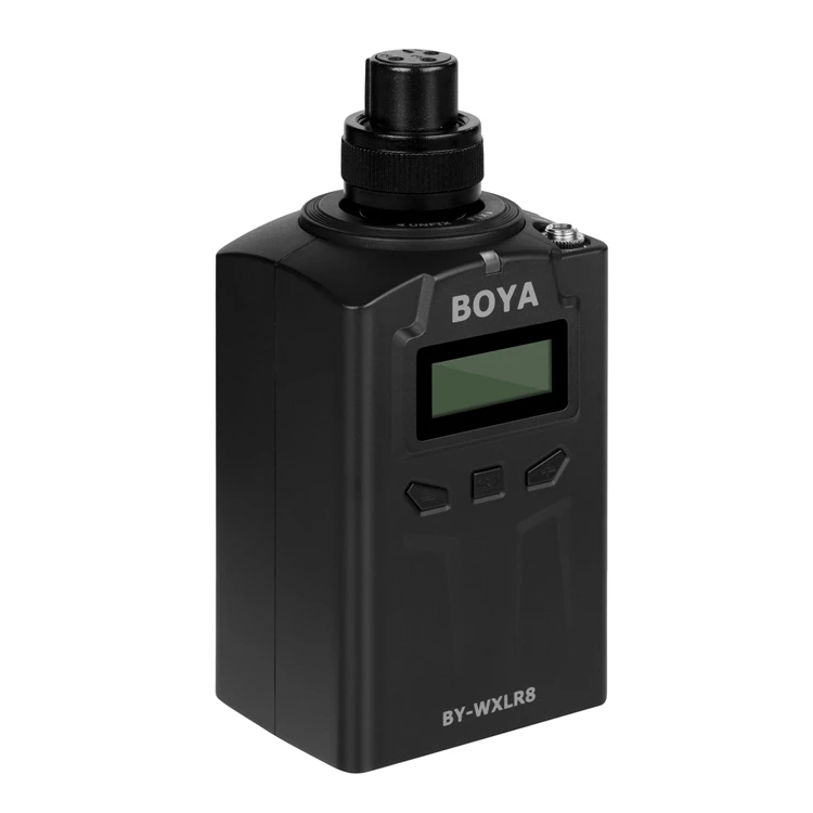BOYA BY-WXLR8 подключаемый XLR аудио передатчик с ЖК-дисплеем для BY-WM8 BY-WM6 беспроводной петличный микрофон