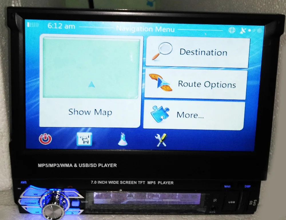 Handfree Bluetooth gps автомобильное радио CD DVD плеер аудио стерео в тире FM приемник Aux Вход MP3 MP4 USB SD с пультом дистанционного управления
