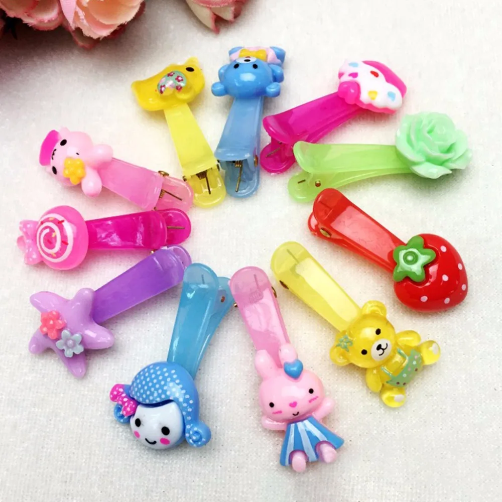 1 шт. пластиковые заколки для волос маленьких девочек милые из смолы с