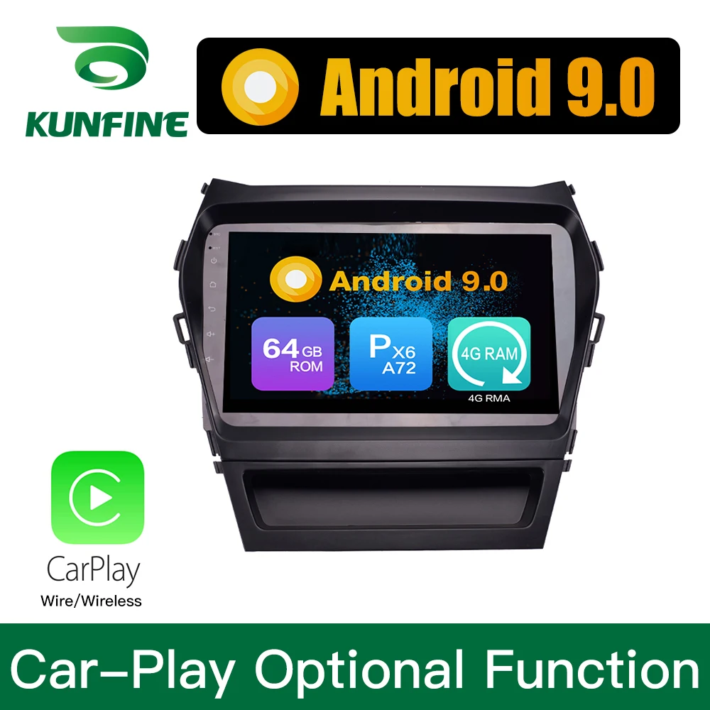 Android 9.0 Ram 4G Rom 64G PX6 Cortex A72 Car DVD GPS Multimedia Player Stereo For Hyundai IX45 Santafe 2012-2016 2.0L Radio | Автомобили