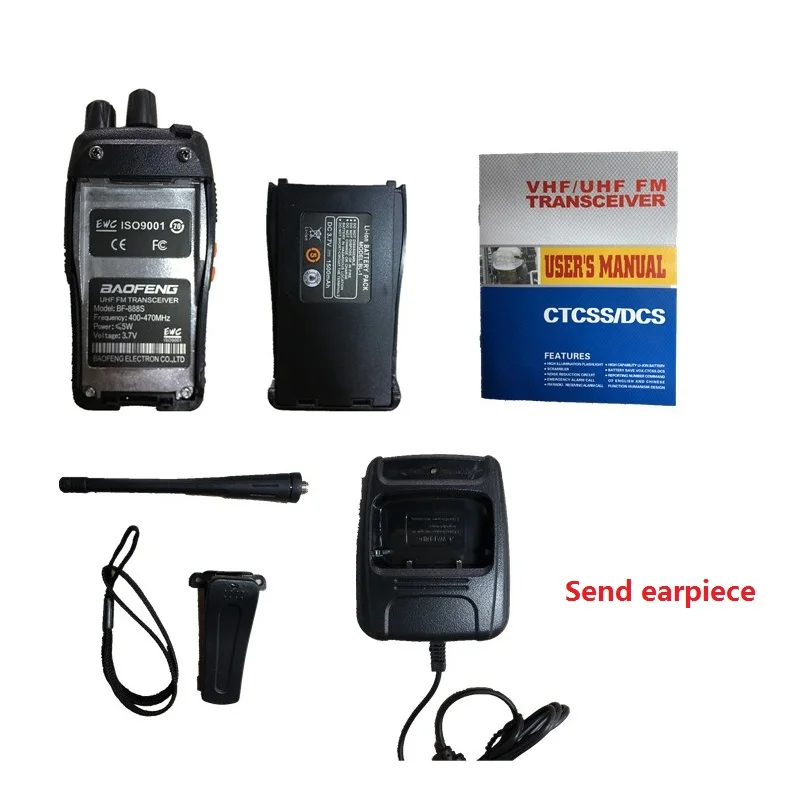 2/4 шт BAOFENG BF-888S 5 Вт рация HF трансивер UHF Ручной CB Ham Радио bf 888s любительский двухсторонний портативный CB радио