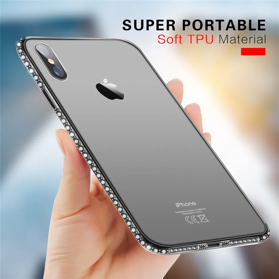 Мягкий чехол USLION для iPhone 11 Pro XR 8 7 6s Plus 5S SE X XS MAX, прозрачный чехол из ТПУ для iPhone XS MAX, чехол для телефона
