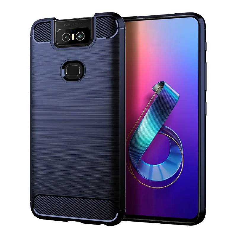 Мягкий силиконовый чехол Hadinas для ASUS zenfone 6 ZS630KL задняя крышка из углеродного