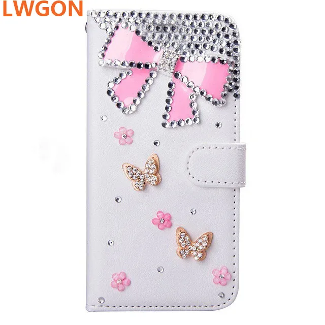 Роскошные побрякушки Кристалл Rhinestone Diamond Бабочка Флип кожаный чехол для OPPO A3S A7X A5 F9 F5 F7 R15X RX17 Neo K1 R17 - Цвет: Colour 5