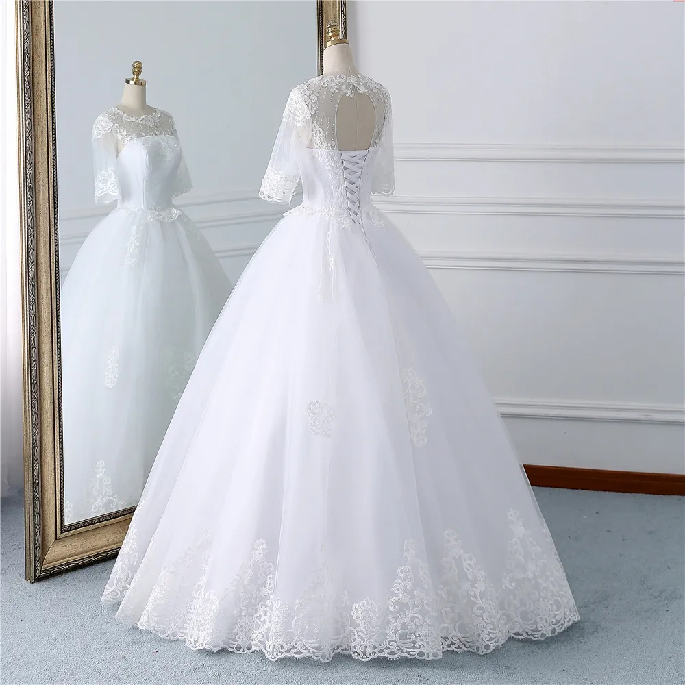 Fansmile Vestido De Noiva винтажное кружевное свадебное платье размера плюс заказное свадебное платье из Турции FSM-434F
