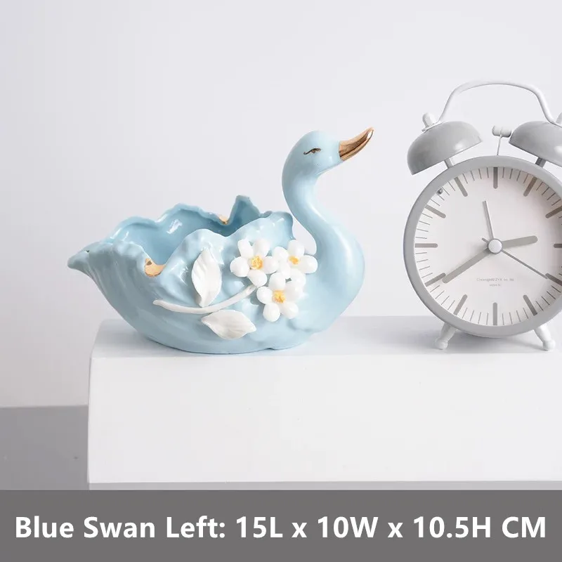 Blue Swan Left Европейский Креативный Лебедь пепельница аксессуары пепельница домашний декор пепельница для сигарет керамическая пепельница подарки - Цвет: Blue Swan Left