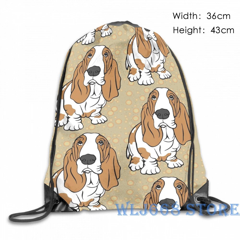 Забавные сумки через плечо с графическим принтом для женщин Basset Hound рюкзак на