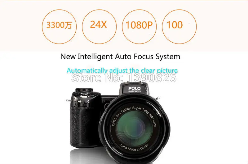 Цифровая камера Protax D7100 13 МП CMOS ЖК-экран TFT 3 0 дюйма 24X оптический зум цифровая s