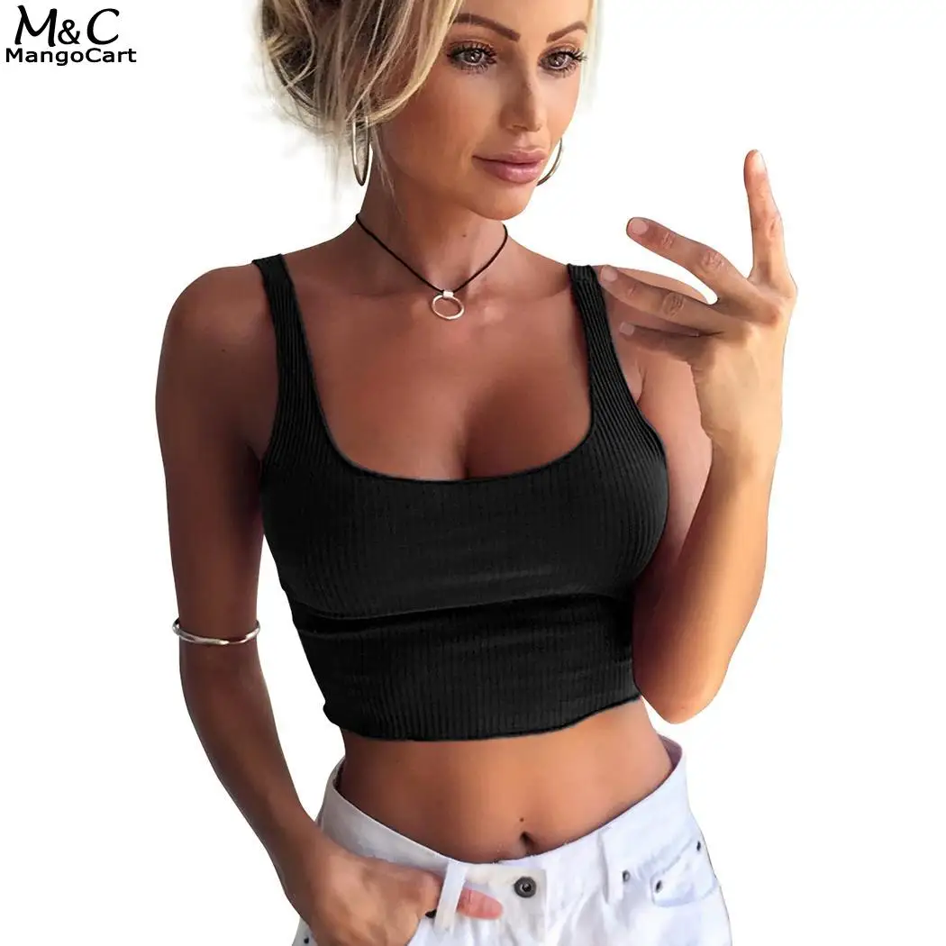 Мини Повседневное без рукавов Для женщин открытым пупком жилет Блузка|Майки| |