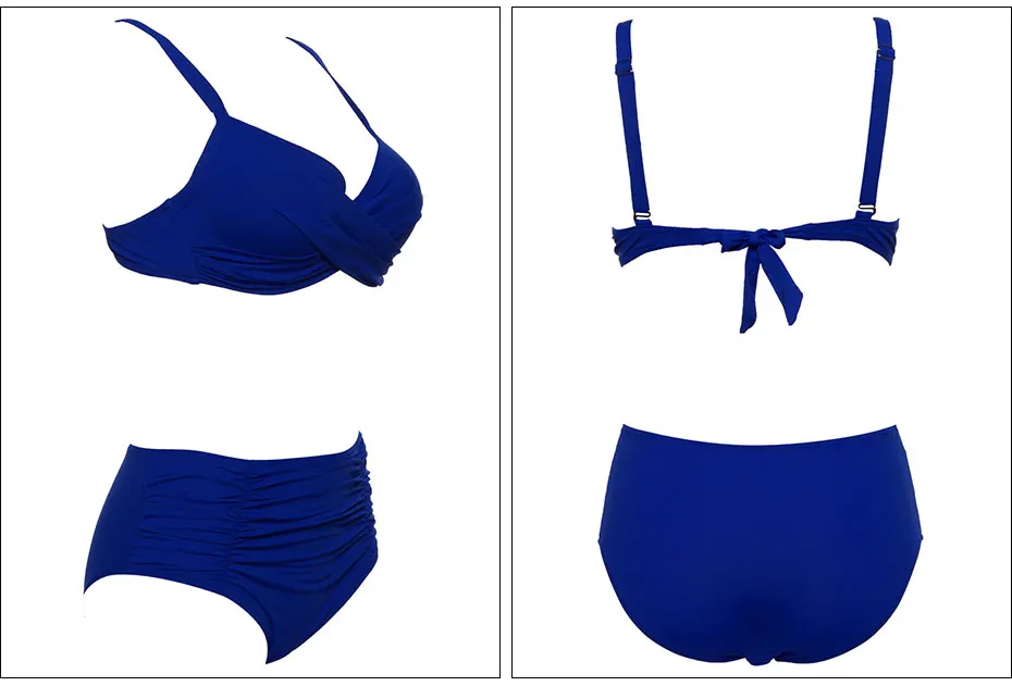 Andzhelika Bikini женский купальник бики Твердые раза высокая Талия бикини набор плюс Размеры купальники ванный комплект бикини