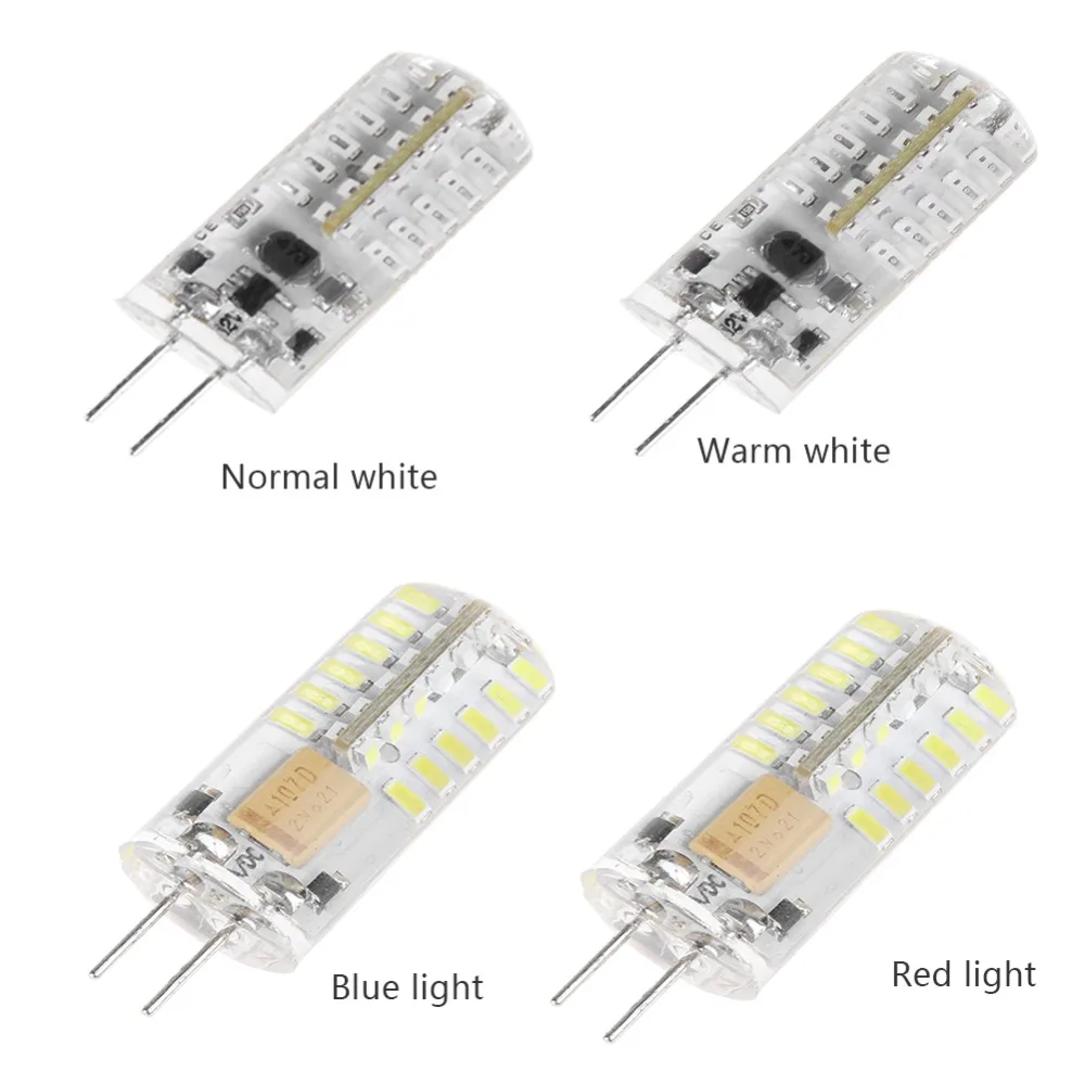 Светодиодный светильник 3 Вт G4 3014SMD лампы силиконовый AC/DC 9 V-24 V 48 светодиодный Замена лампы Главная галогенные светильник для хрустальный светильник s