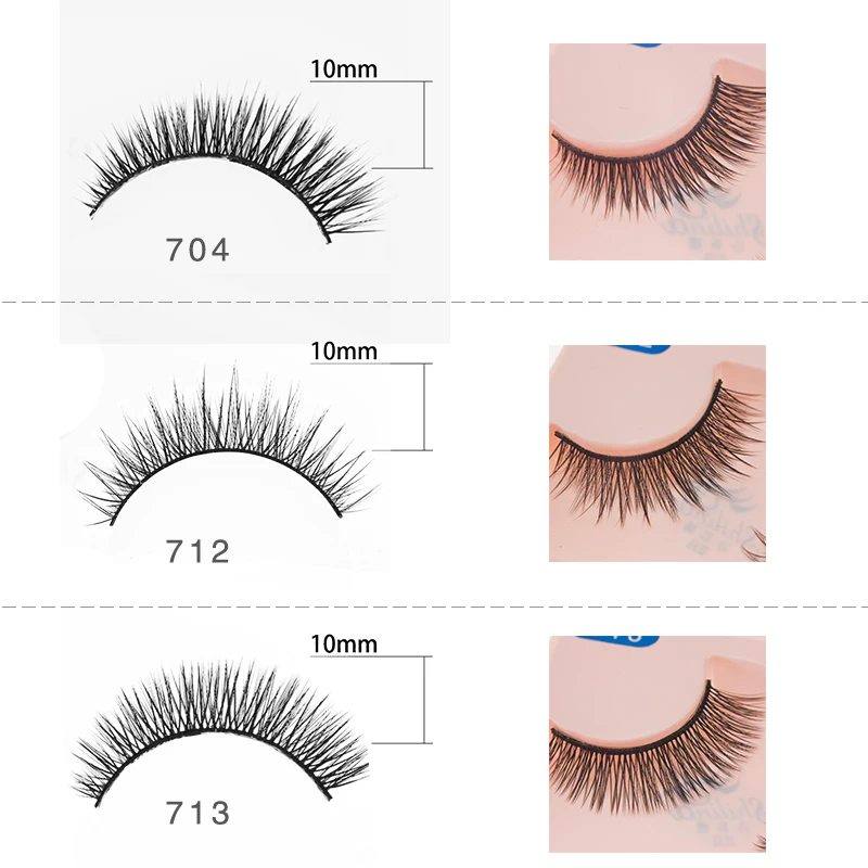 SHILINA 5 Pair/lot 3D False Eyelashes Natural Long Fake Lashes Mink Full Strip Black Eye Free Gift Eyelash Glue | Красота и здоровье