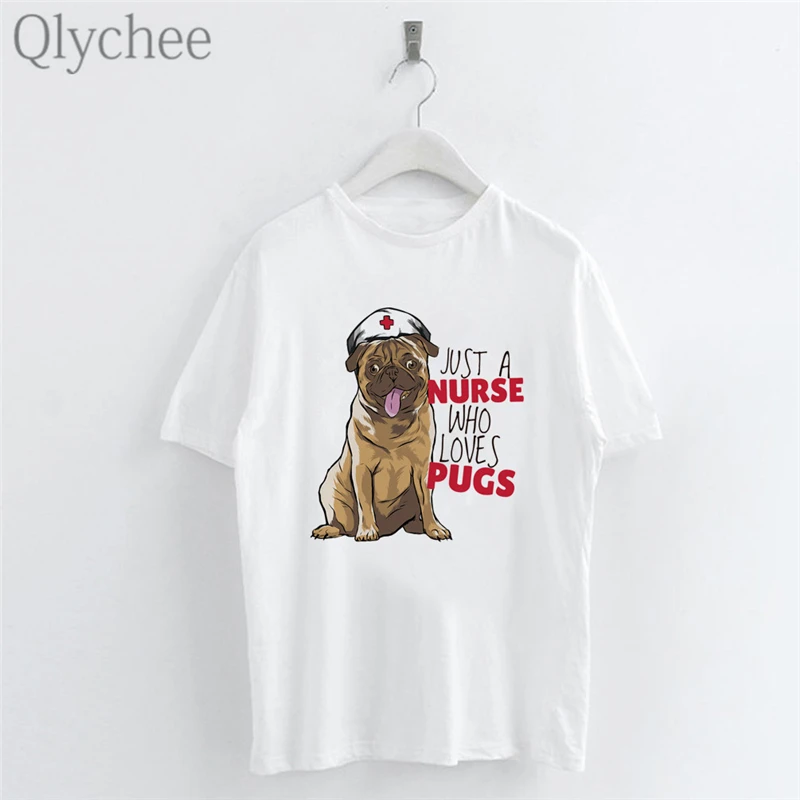Женская футболка с принтом животных Qlychee Harajuku белая свободная коротким рукавом и