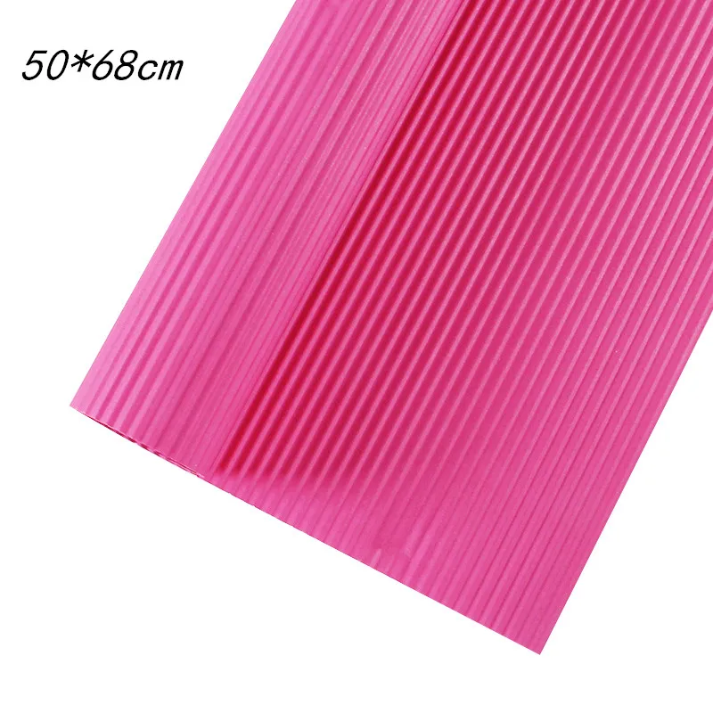 I 20 шт одноцветная гофрированная бумага 50*68 см DIY ремесло мятая бумага для свадьбы упаковка для букета оберточная бумага - Цвет: I