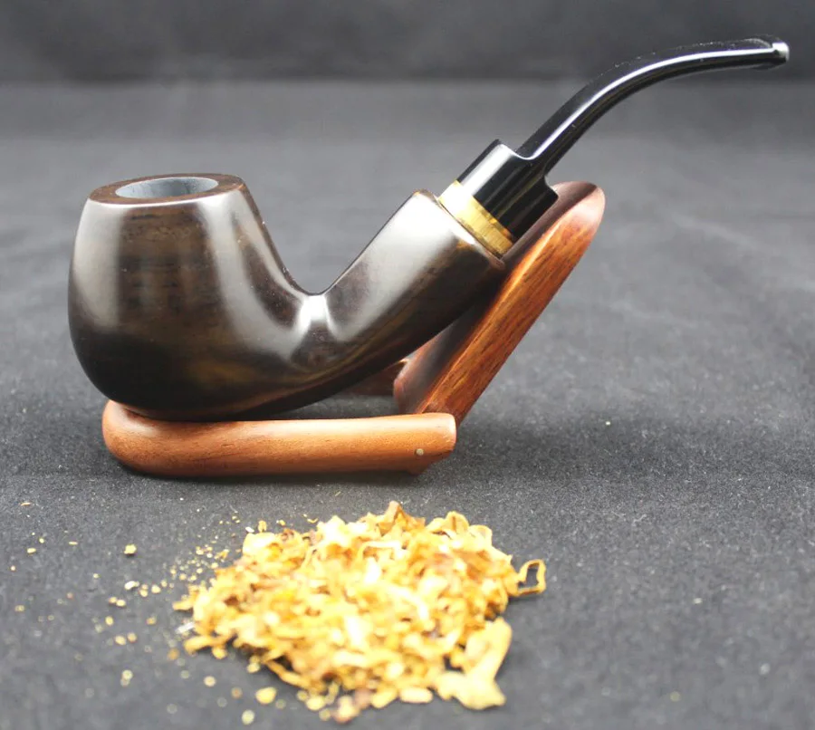 

16 Tools Handmade Natural Wooden Smoking Pipe Set Smoke Tobacco Round Ring Ebony Wood Smoking Pipes 9mm Filters 676ZPy