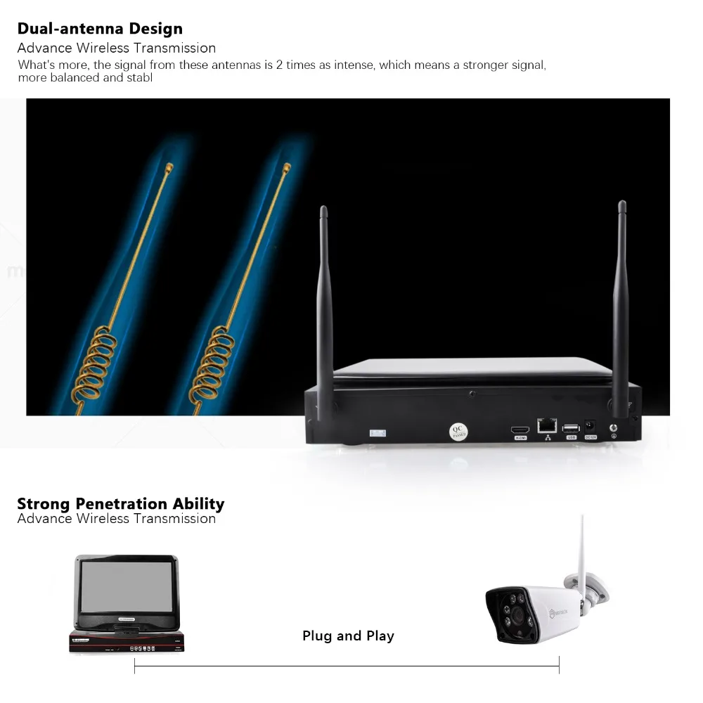Anbvision 720 p Беспроводной Wi-Fi 4 шт. IP CCTV камера Камера Системы комплект