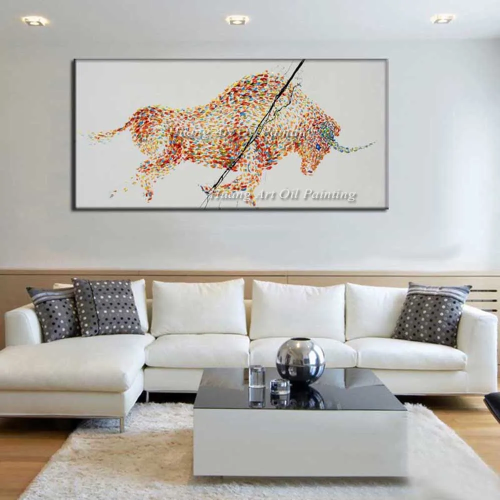 Абстрактная фотография ручная роспись картина маслом на холсте для гостиной