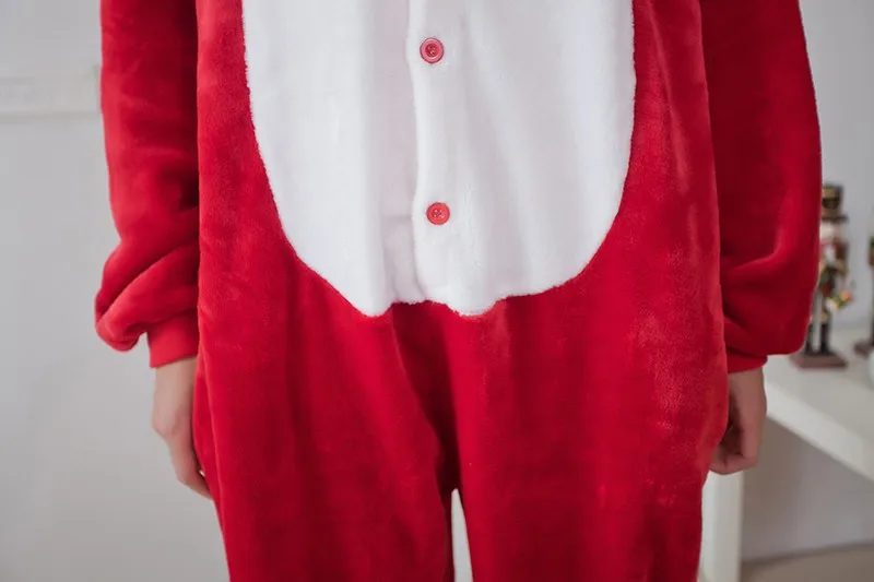 Восемь до кигуруми Onesie косплэй зимние красные Мягкий комбинезон в виде лисы фланель Али пижамы для девочек взрослых унисекс животных пижамы комбинезоны костюмы