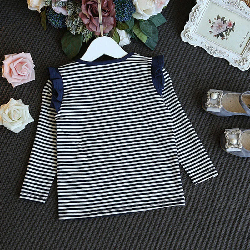Комплекты одежды в полоску для девочек коллекция 2019 года летняя одежда принцессы