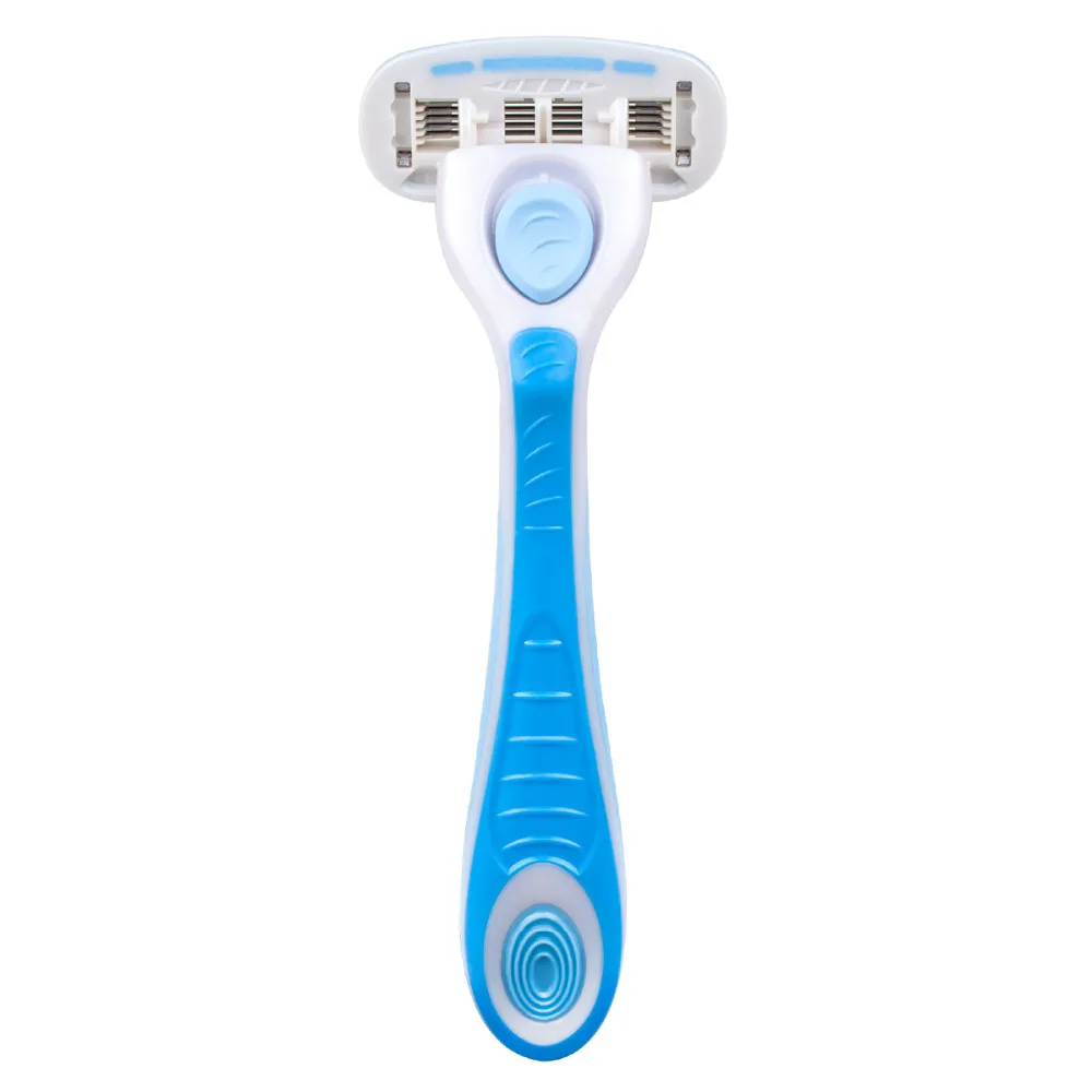 Фото Бритва Женская QSHAVE IT, 5 лезвий, эпилятор для удаления волос в зоне бикини, Сделано в США, бритва, 2 картриджа, держатель, палка №4