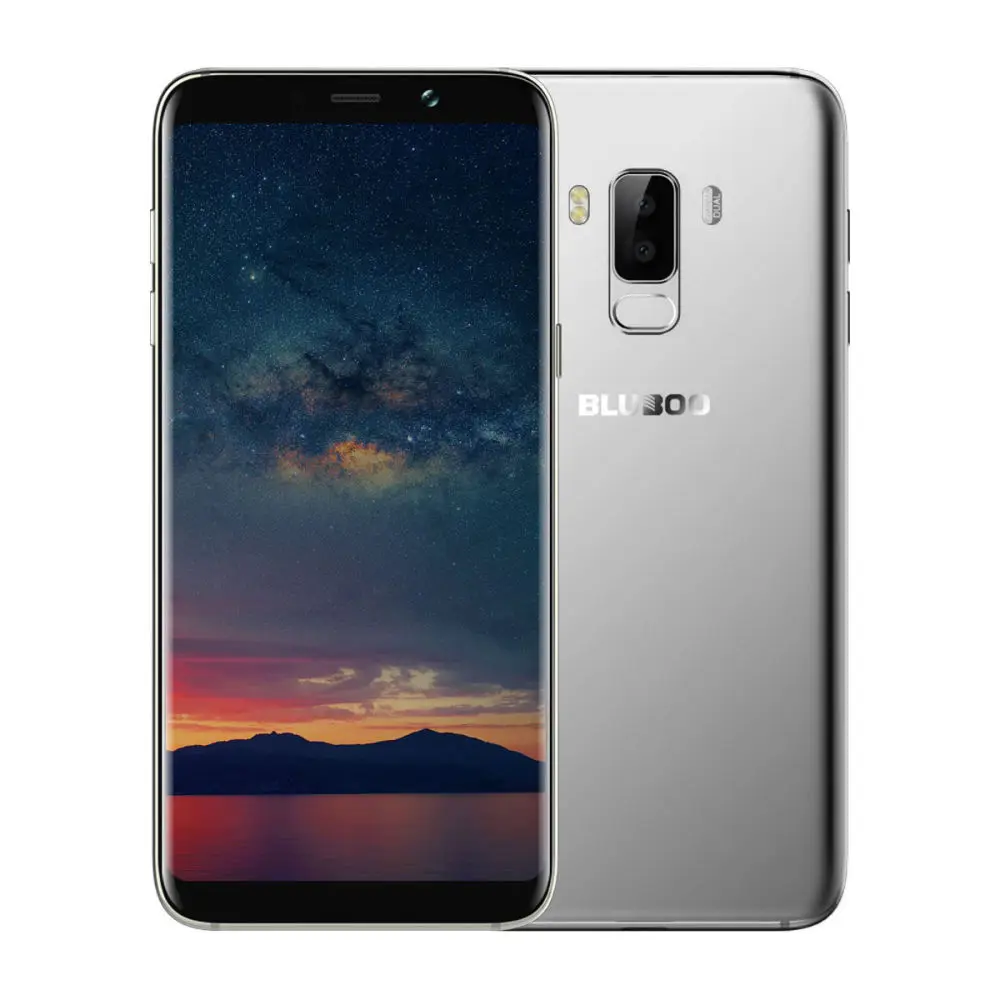 BLUBOO S8 PLUS, 6,0 дюймов, 18:9, полный дисплей, смартфон MTK6750T, четыре ядра, 4 Гб ОЗУ, 64 Гб ПЗУ, Android 7,0, отпечаток пальца, ID, 4G, мобильный телефон - Цвет: Silver