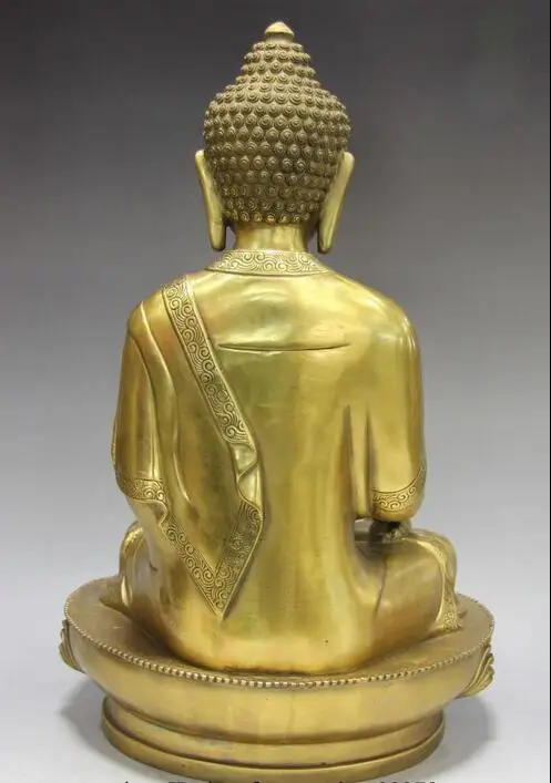 Китайский буддистский храм латунь Медь Шакьямуни татхагата Статуэтка Будда
