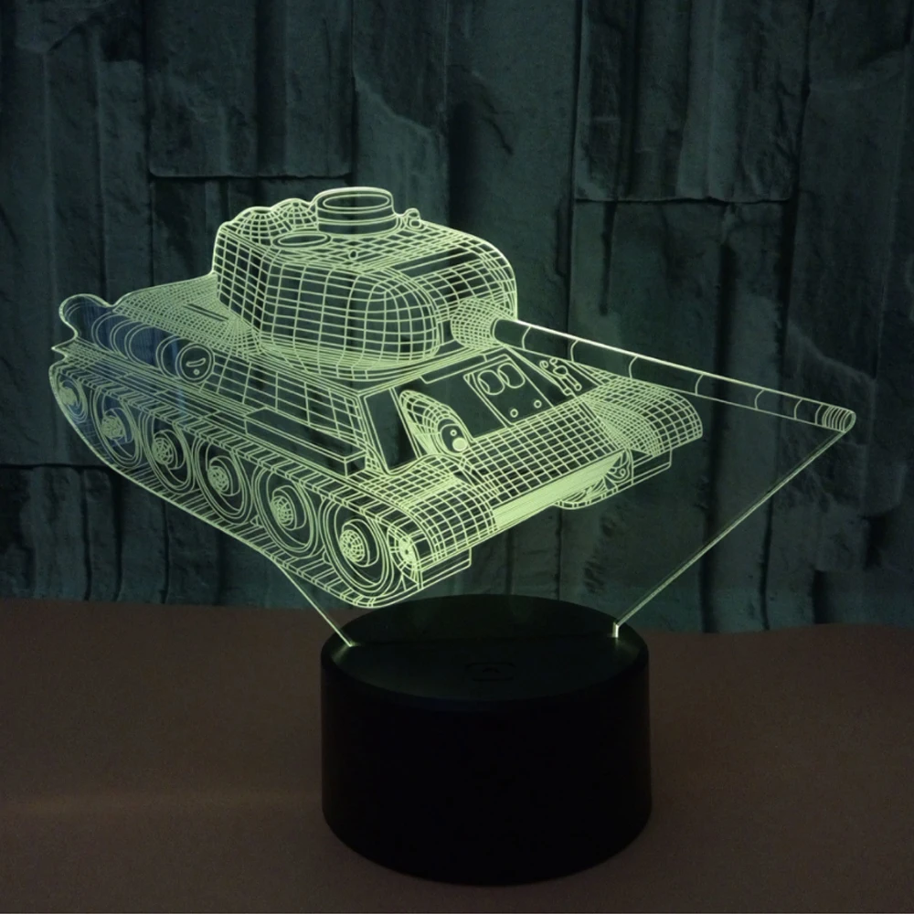 Дистанционное сенсорное управление 3D светодиодные ночные светильники 7 видов