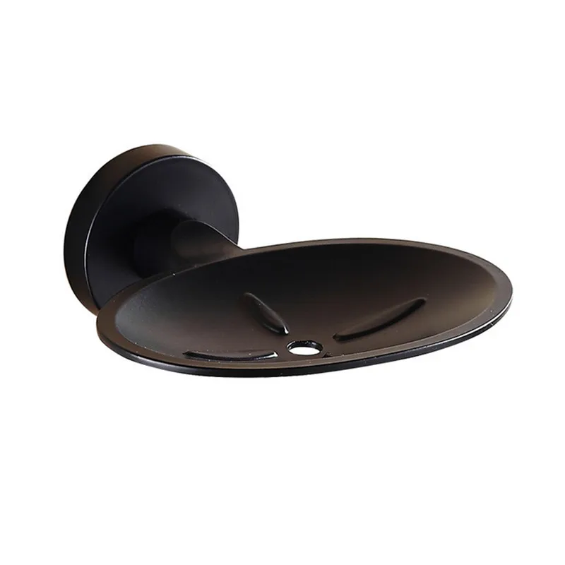 

Free shipping Classic design round shape black color bathroom accessories soap dish holder Jabonera BSD12