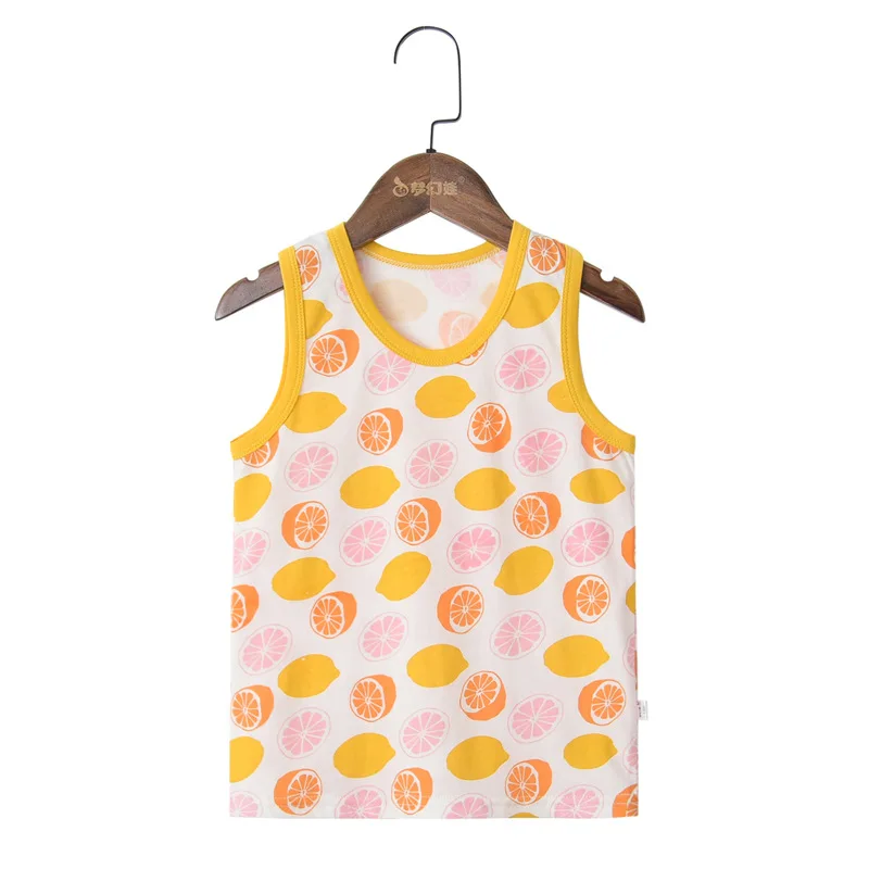09-Y T Shirt for Boys Fruit Watermelon Cotton Baby Girl Boy Animals Duck Fox Sleeveless Tops Tee Summer Children's Clothes 0-6Y - Color: 09-Y