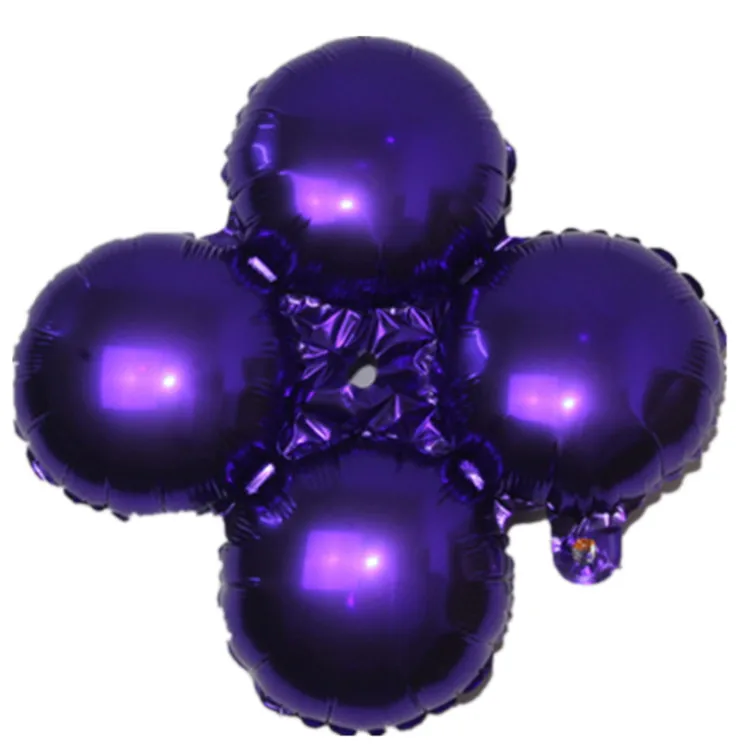 purple B AJP 10 шт./партия, 18 дюймов, алюминиевые фольги, воздушные шары, клевер, балы для свадебной арки, арка для свадебной арки, Декор, товары для дня рождения - Цвет: purple B