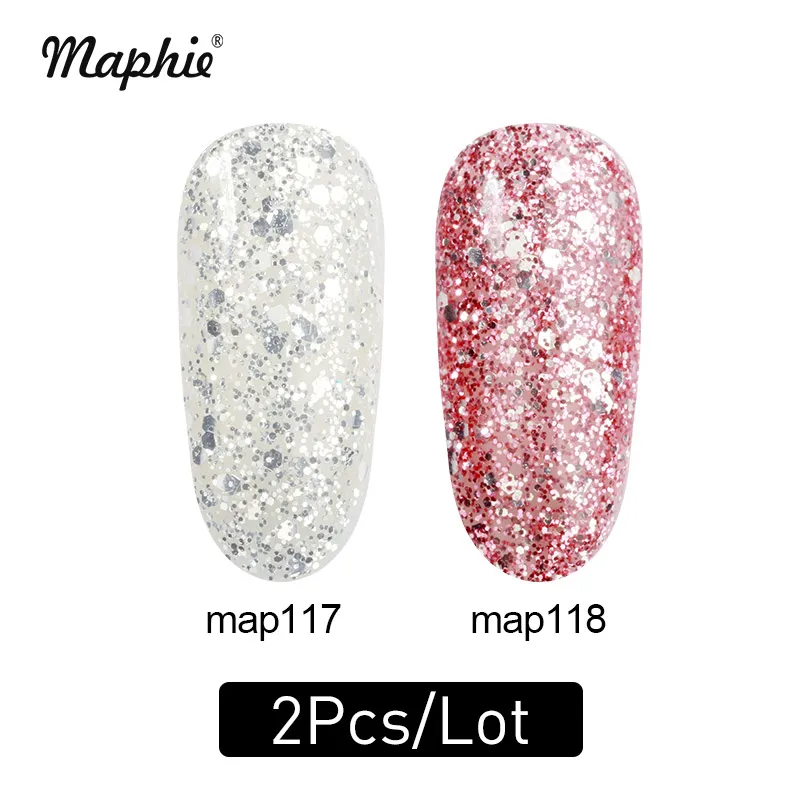 Maphie 2 шт./партия Алмазный Блестящий светодиодный комплект гель лака замачиваемый