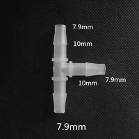 7 9mm plastic tube equal tee fittings