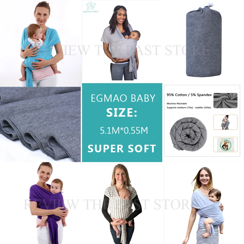 Egmaoaby слинг-кенгуру для новорожденных, мягкая дышащая накидка для младенцев, комфортная накидка для кормления грудью