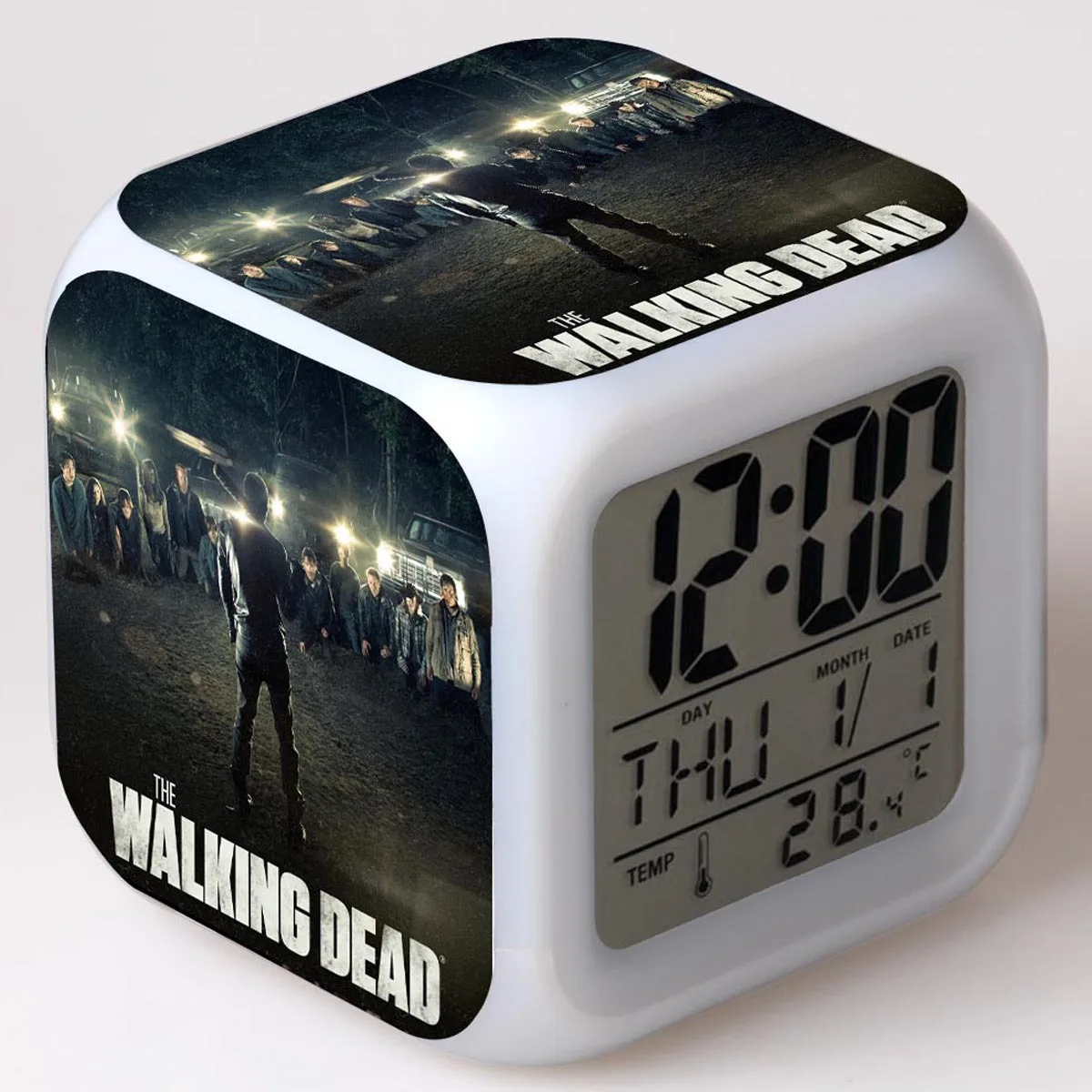 The Walking Dead сезонный светодиодный Будильник мультипликационный Цифровой Детский будильник игрушки Пробуждение свет светодиодный часы стол Reveil стол Wekker - Цвет: 6