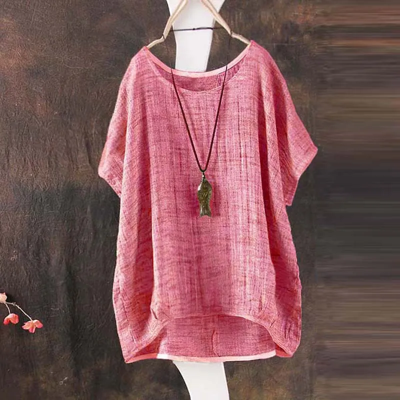 Повседневная Свободная Женская футболка большого размера летняя популярная с
