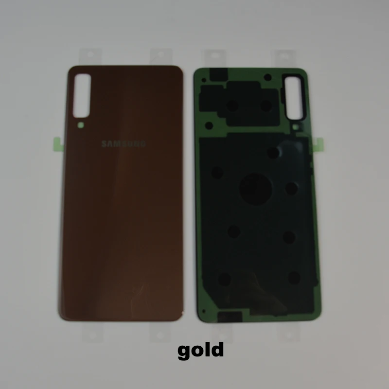 original gold 10 шт заднее стекло samsung Galaxy A7 крышка батареи A750 чехол A750F SM-A750 задняя дверь корпус стеклянная панель Замена - Цвет: original gold