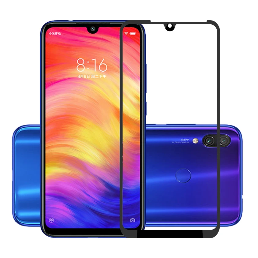 3D закаленное стекло для Xiaomi Redmi Note 7S Полное покрытие экрана Защитная пленка