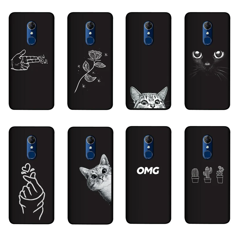 Мягкий силиконовый чехол QAQsam для Alcatel 3X5 5V 7, чехол с рисунком для Alcatel 1C 3 3C, чехол для телефона с рисунком матового цветка
