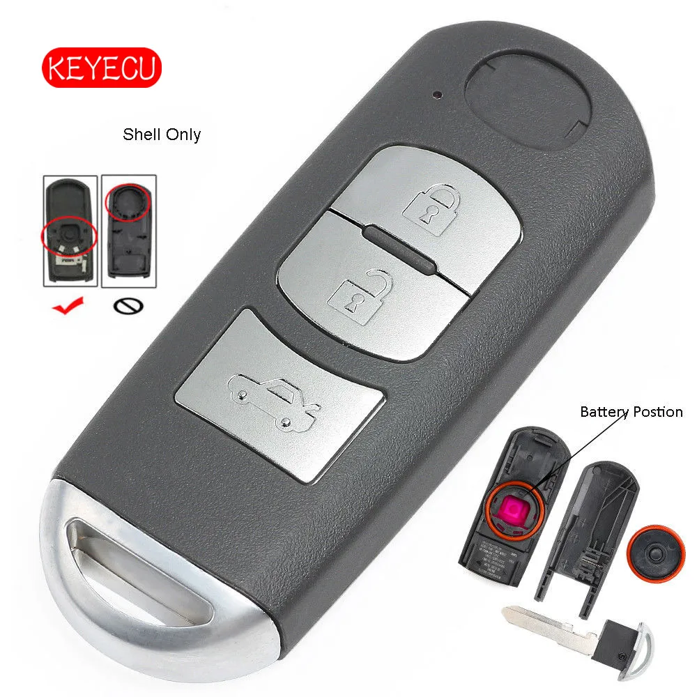 Чехол для ключа Keyecu Smart 3 кнопки Mazda 6 2014-2018 FCC: SKE13D-01 | Автомобили и мотоциклы