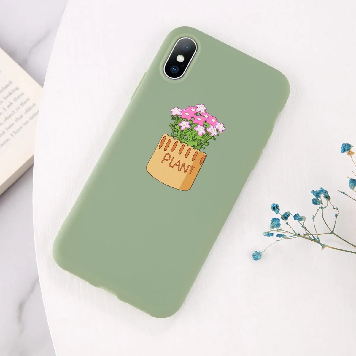 7058 Lovebay Зеленый Кактус чехол для телефона s для iphone 7 Чехол Мягкий силиконовый ультратонкий задний Чехол для iphone XS Max XR X 6 6S 7 8 Plus - Цвет: 7058