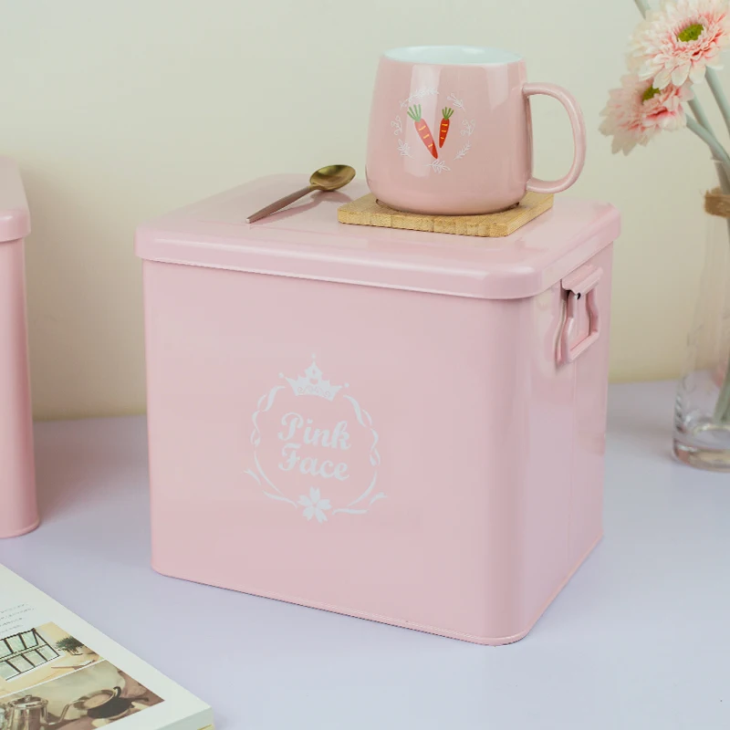 1 шт. коробка для хранения лекарств квадратная прекрасная банка железная