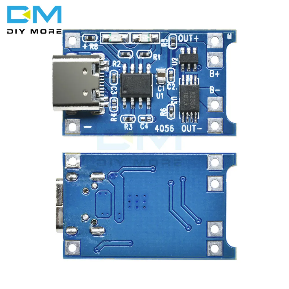 10 шт. тип-c USB 5 В 1A 18650 TC4056A модуль зарядного устройства литиевой батареи зарядная плата с защитой двойные функции литий-ионная плата