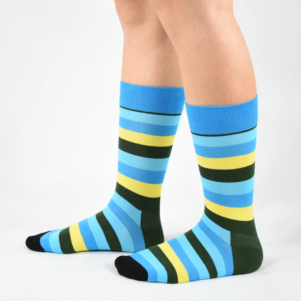 Calcetines Hombre 2019 5 пара/лот роскошные мужские носки в горошек полоску с крутым узором