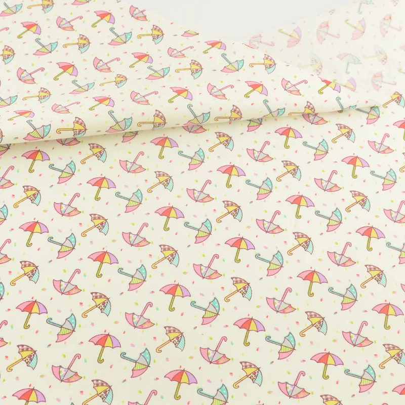Cute Umbrella Cotton Fabric Tecido Tissue Quilting Home Textile Sewing Cloth Craft Teramila Fabrics Patchwork Bedding Decoration|tissu