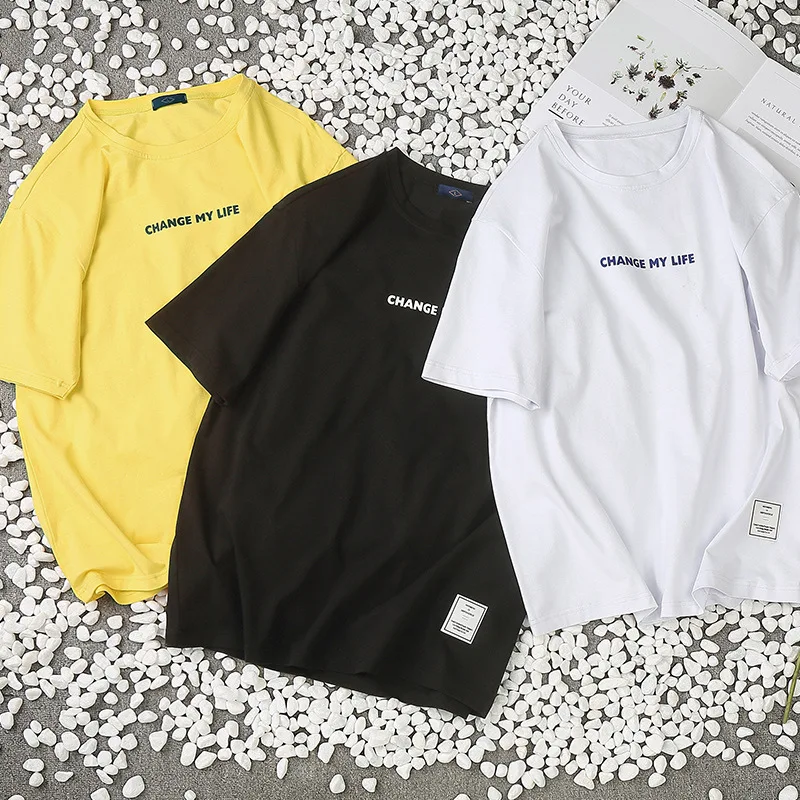 Японский Для мужчин одежда 2018 Весна ся Xinkuan Письмо печати Oversize с открытыми