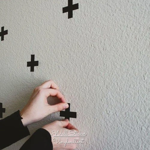 Детская Крестовая Наклейка на стену крестовая DIY Современные настенные