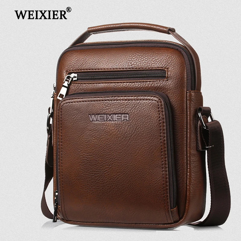 New brand men's shoulder bag black business leather men handbags retro bag high-capacity handbag men's shoulder travel bags
